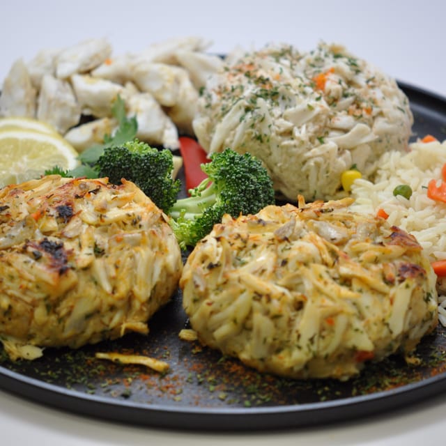 Jumbo Lumo Crab Cakes Platter.