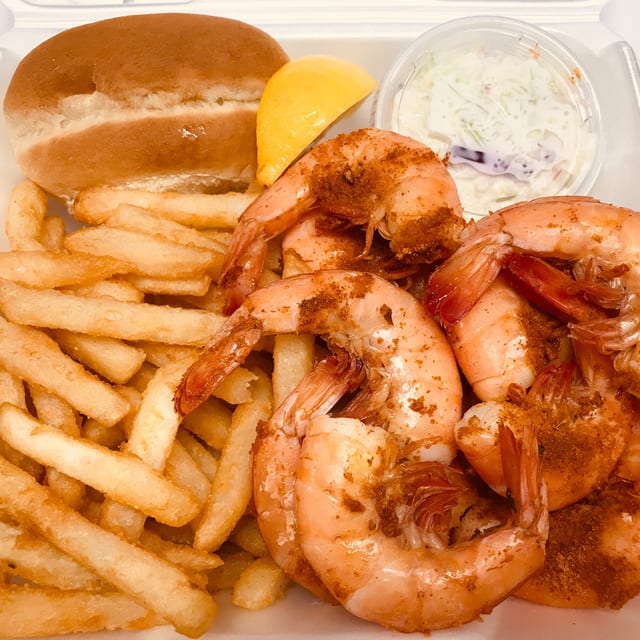 Spiced Shrimp Platter.